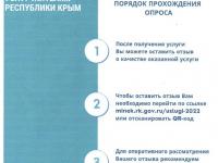 Опрос о качестве оказания государственных и муниципальных услуг  жителям Республики Крым